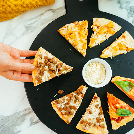 6 Low Carb, High Protein Beef Topping Pizza - 100% Chicken Crust - Image 3